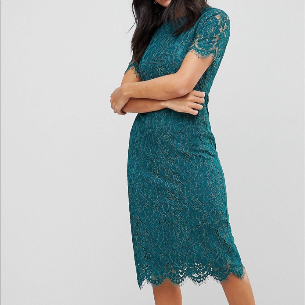 ASOS green lace dress nwt